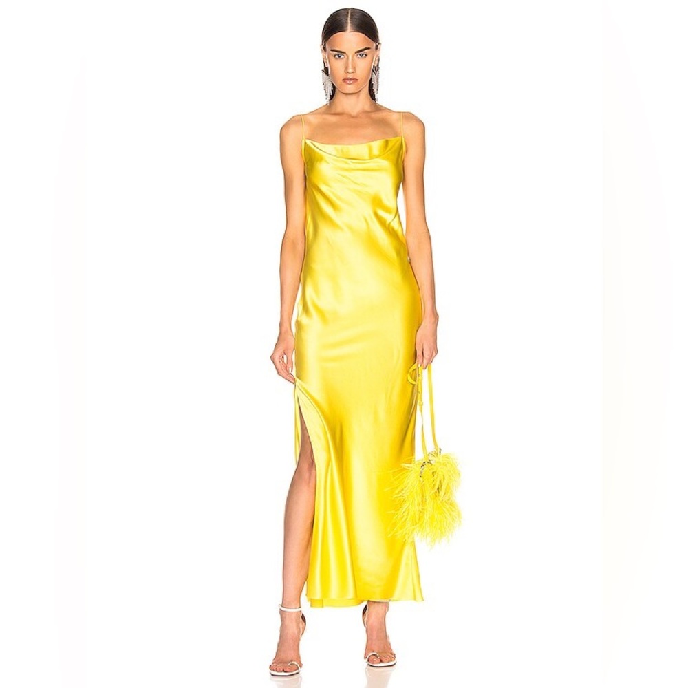 MARQUES' ALMEIDA 100% silk yellow dress